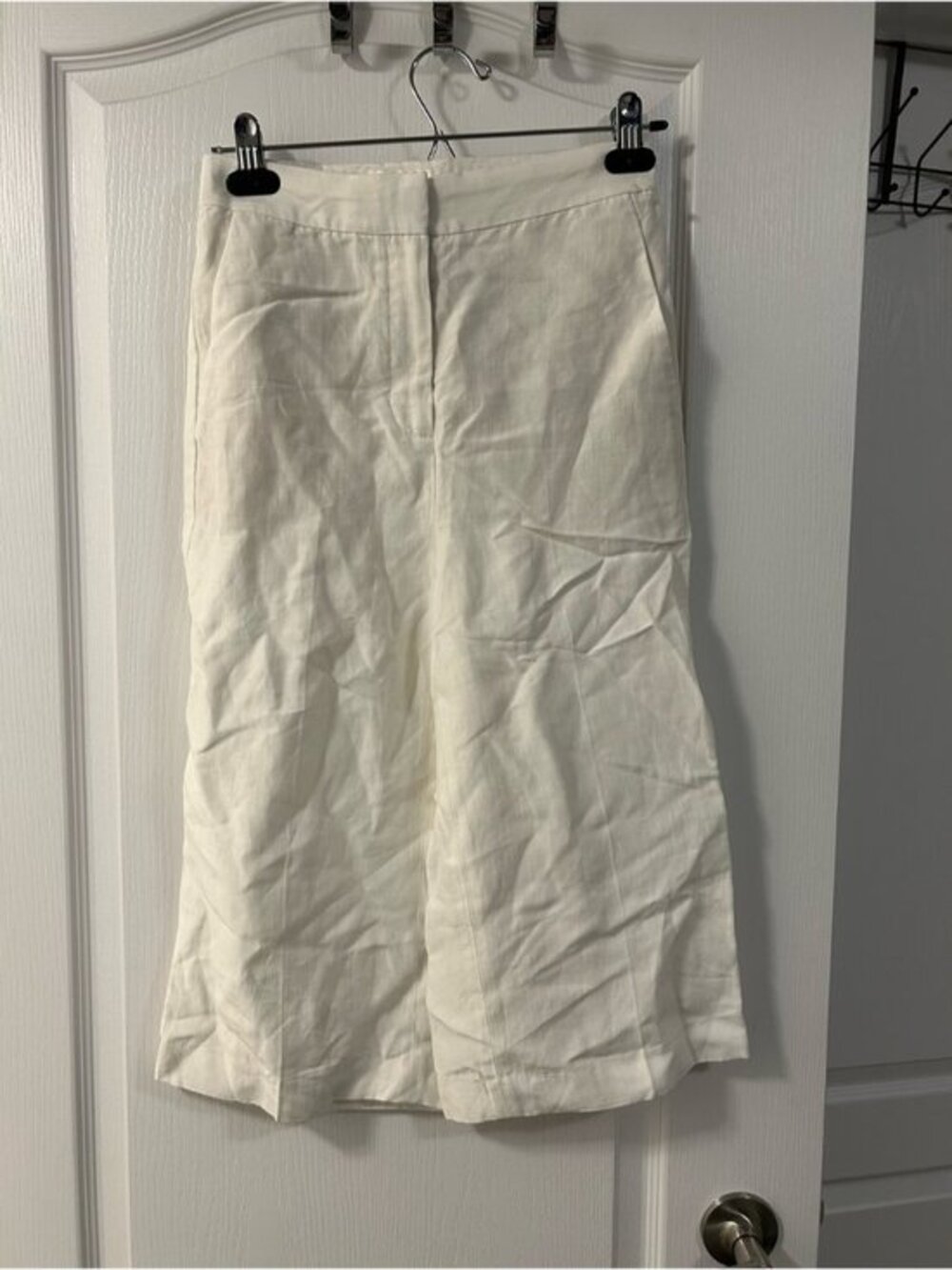 Aritzia babaton Culottes Pants wide flare leg size 0 white peasant cottage boho